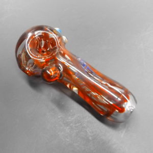 Clear/Brown Hand Blown Pipe